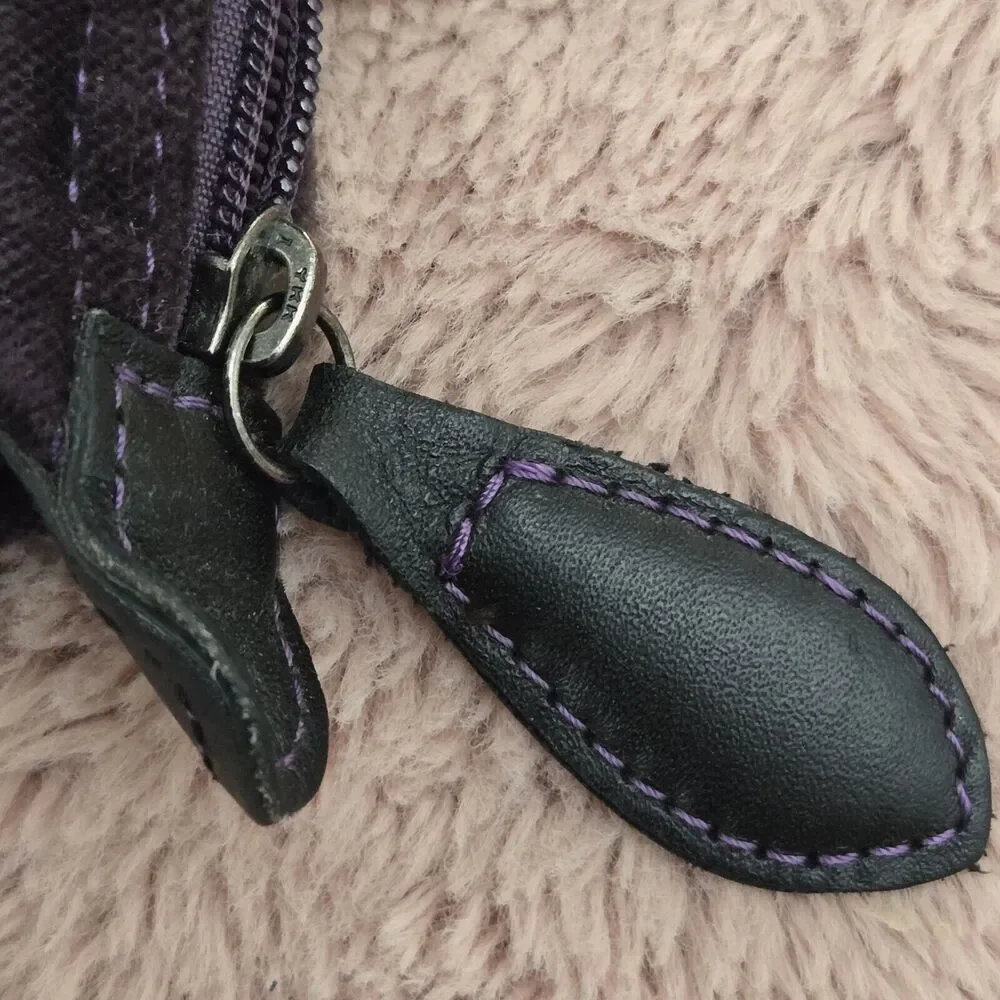 Longchamp Pliage velvet mini Multicolour‎ Black/Eggplant